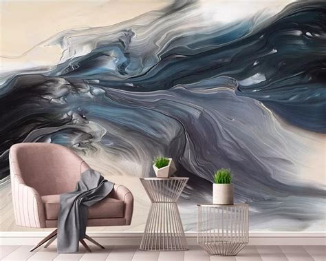 Beibehang Wallpaper Murals Abstract Dynamic Lines Texture Landscape Art