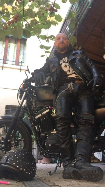 Pin By Nunya Bizness On Bikers Biker Men Leather Men Leather