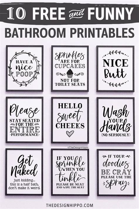 Free Bathroom Printables