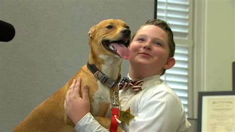 11 Year Old Meets Hero Deputy Who Saved His Dogs Life Abc11 Raleigh