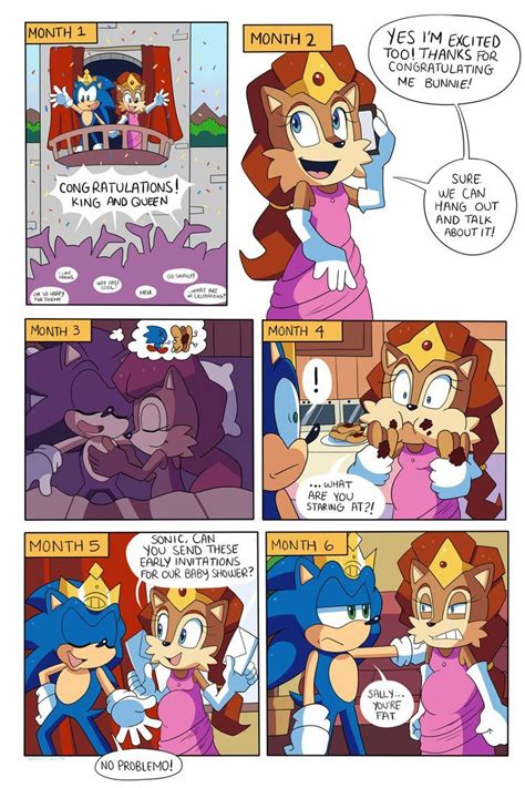 Commission Queen Sally Is Pregnant Page 2 By Domestic Hedgehog Sonic