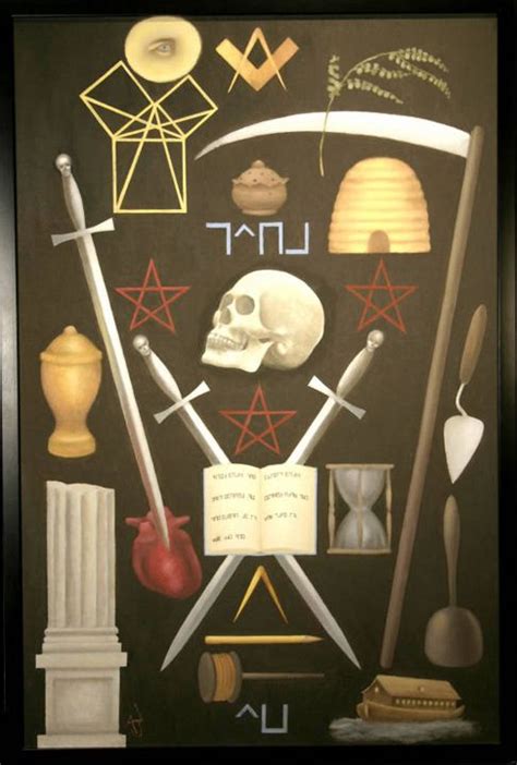 Masonic Tracing Board Masonic Symbols Masonic Art Freemasonry