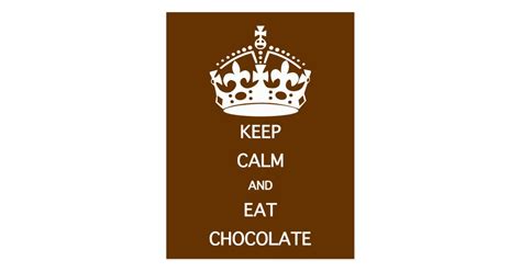 Keep Calm Eat Chocolate Postcard Uk