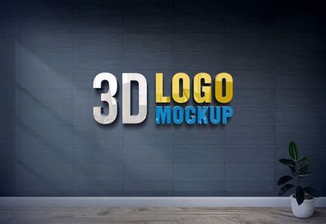 Use the world's #1 logo design marketplace. 3d Logo Mockup in 2020 | 3d logo, Logo mockup, Wall logo