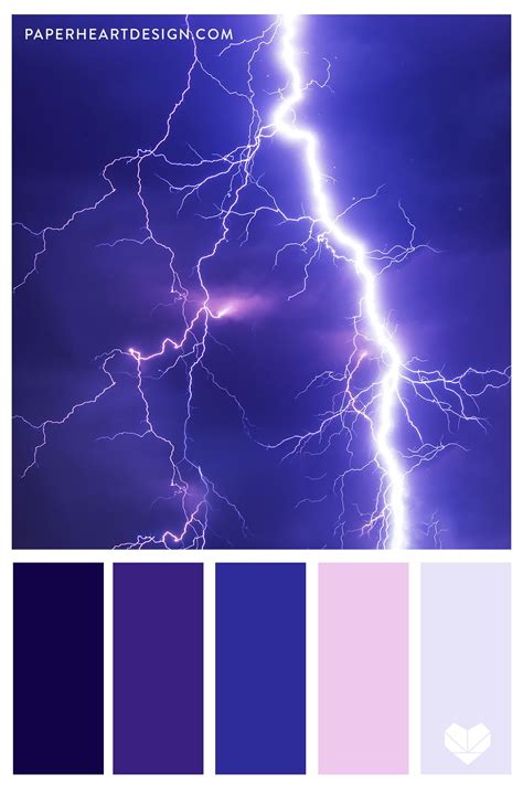 Purple Rain Lightning Storm Color Palette Color Palette Design Color