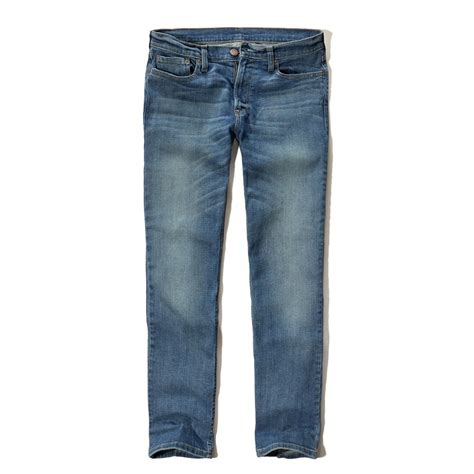 Lyst Hollister Slim Straight Jeans In Blue For Men