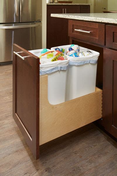Be inspired by rob brown's cabinet design and then customize the size and finish of your cabinet to accommodate the trash bin of your choice, or multiple recyclable bins. Wastebasket Cabinet - Pull-out Storage for Trash & Recycling