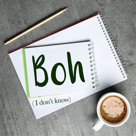 Italian Word Of The Day Boh I Dont Know Daily Italian Words