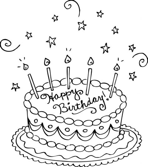 Your kids can make greeting card for small brother or sister who is 1 years old. Free Printable Birthday Cake Coloring Pages For Kids ...