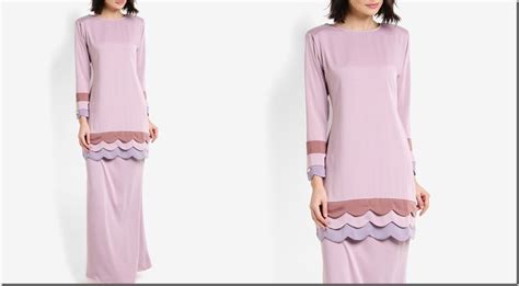 lilac scallop baju kurung raya 2017 fashion 2017 scallop wavy fashion ideas hemline lilac