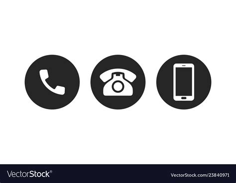 Mobile Phone Call Icons Telephone Or Smartphone Vector Image
