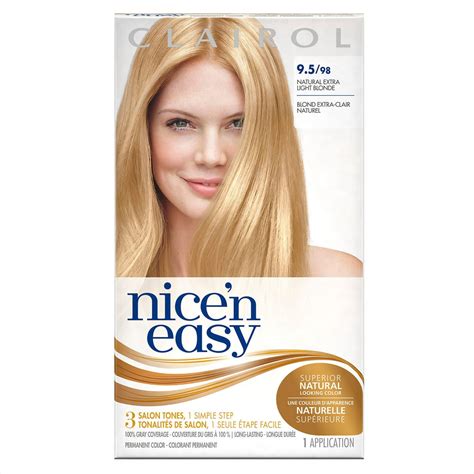 Clairol Nice N Easy Sun Kissed Permanent Hair Color 9598 Natural Extra Light Neutral Blonde