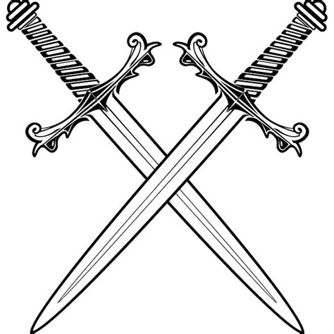 Crossed Swords Royalty Free Stock Svg Vector
