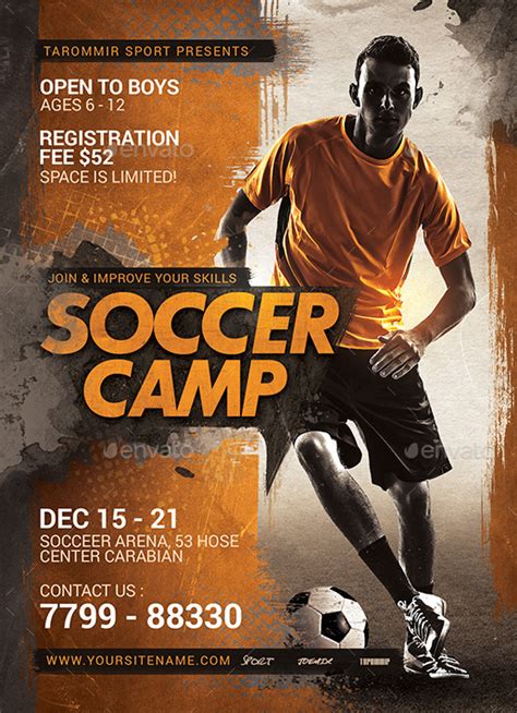 Soccer Camp Flyer Print Templates Graphicriver