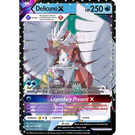 Aerodactyl 16/62 pokemon card rare card near mint condition cards details as below; Delicuno X (Delibird + Articuno) Custom Pokemon Card - ZabaTV