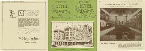 Phoenix Hotel Adams The Center Of Arizona Arizona Memory Project