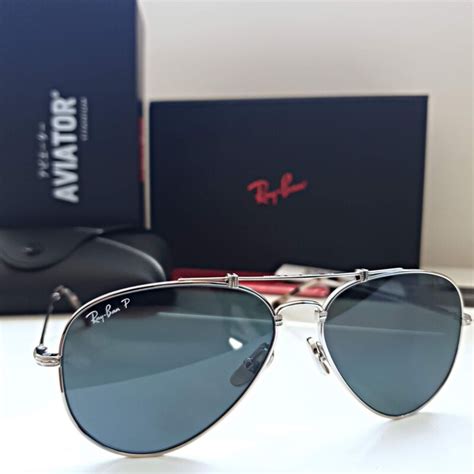 New Ray Ban Titanium Aviators Sunglasses Rb8125m 9165 Made In Japan Ebay