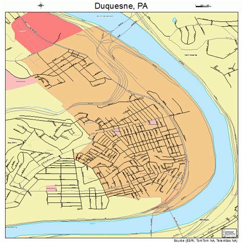 Duquesne Pennsylvania Street Map 4220432
