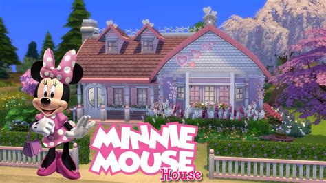 I Built Minnie Mouses House Speed Build Sims 4 Youtube