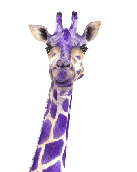 Purple Giraffe Print Etsy