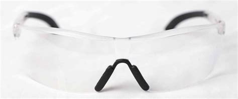 Polycarbonate Temple Safety Glasses With Rubber Nose Pads Each