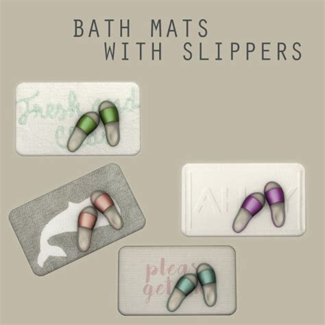 Leo 4 Sims Bath Mat With Slippers • Sims 4 Downloads