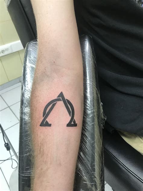 First Tattoo I Got While In Greece Alpha And Omega What Do Ya Think