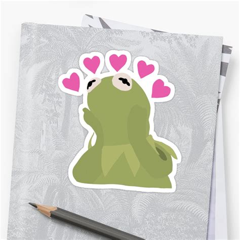Hearts Love Emoji Kermit The Frog