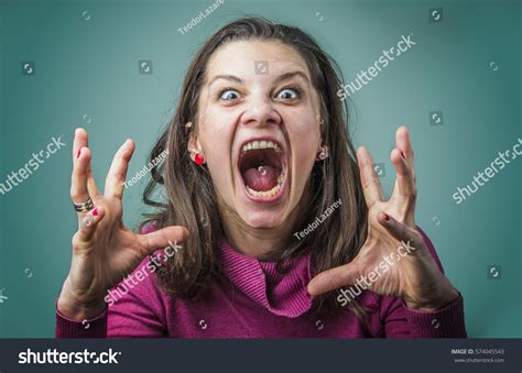Angry Woman Screaming Rage Furious Dangerous Stock Photo Shutterstock