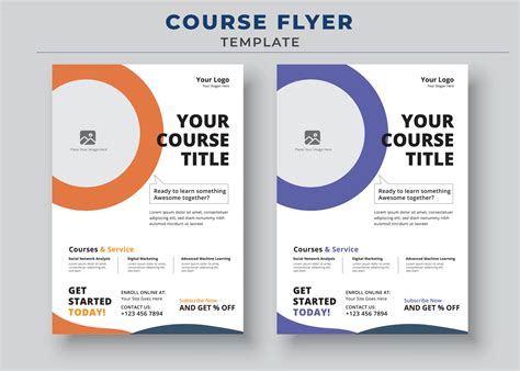 Course Flyer Template Online Class Flyers Education Flyer Online