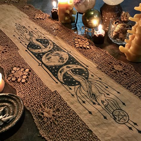 As Above So Below Ornate Altar Cloth Runner One Of A Kind Witch