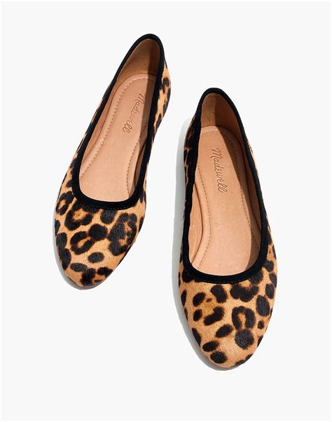 women s reid ballet flat in leopard calf hair women shoes ballet flats flat shoes women