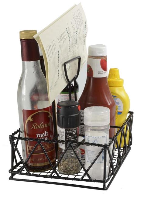 4 Table Caddies With Large Compartment Table Caddy Condiment Caddy