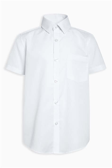 Boys Next White Short Sleeve Shirts Two Pack 3 16yrs White White