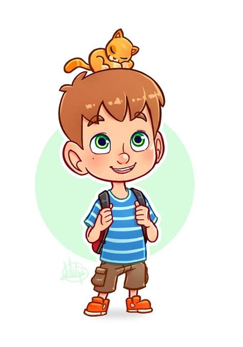Boy Cartoon Drawing Kid Character Character Design
