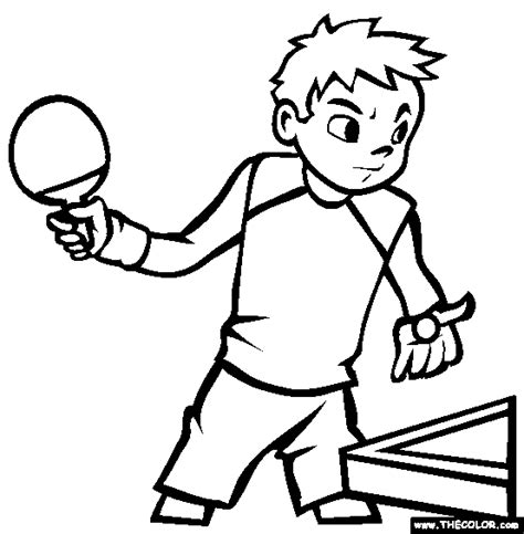 Table Tennis Coloring Page Free Table Tennis Online Coloring Sports Coloring Pages Table