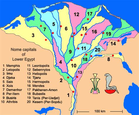 The Provinces Nomes Of Egypt