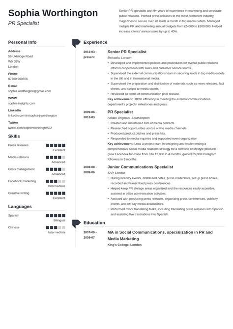 Executive curriculum vitae (cv) sample used when applying for positions that require more than five years of relevant work experience. Key Skills to Put on a CV Best List of Top Skills + Examples
