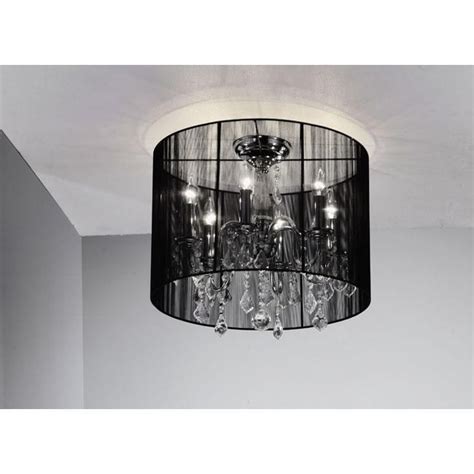Pendant vintage industrial ceiling light retro black style metal shade lamp kit. MODERN BLACK DRUM CRYSTAL CEILING CHANDELIER PENDANT ...