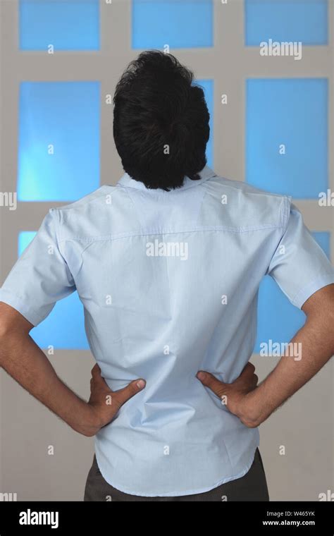 Man Suffering From Lower Back Pain Stock Photo Alamy