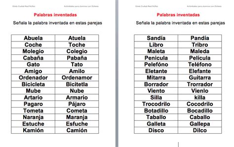 Son online, no hay que descargarlos, y a los niños les encanta, así. Palabras inventadas #dislexia ACTIVIDADES PARA TRABAJAR LA DISLEXIA con plantilla editable ...