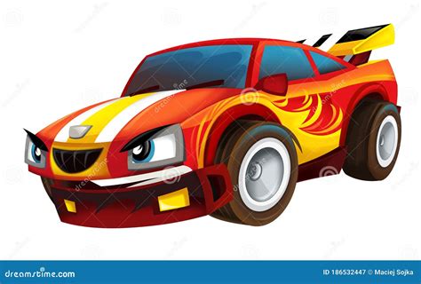 Cartoon F1 Car Racing Icon Set Vector Illustration