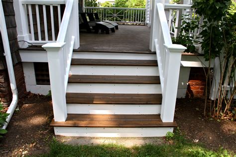 After The Porch Stairs Railings Painted To Match The Rest Of The Trim