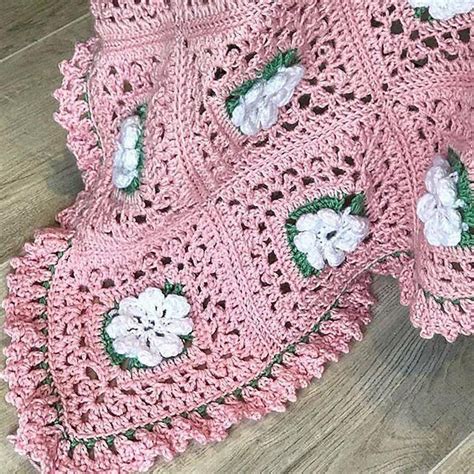 Flower Blossom Afghan Crochet Pattern By Seeloveshare Lovecrafts
