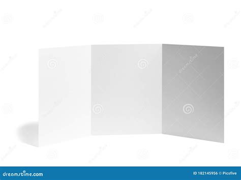 Folded Leaflet White Blank Paper Template Book Stock Photo Image Of