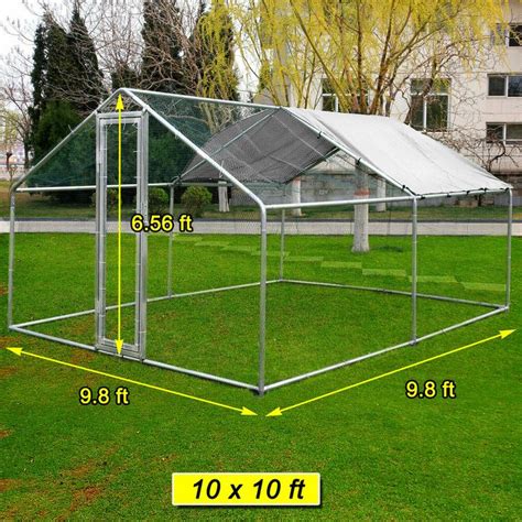 Your family can join in the fun of making their chook coop a unique hen home! Chicken Run 10x10 FT Walk in Coop for Poultry Dog Rabbit ...