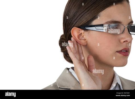 Business Woman Hand Ear Listening Hi Res Stock Photography And Images