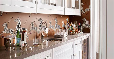Kitchen Backsplash Over Wallpaper Home Alqu
