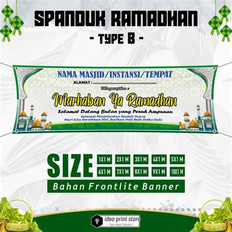 Spanduk Marhaban Ya Ramadhan 2x1 Custom Nama Ideaprintstore Lazada