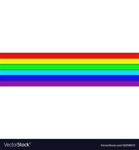 Horizontal Rainbow Colored Stripes Graphic Vector Image